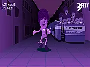 Bieber Milk Run game screen showing a cartoon character of Justin Bieber holding a carton of milk and struggling to run or move