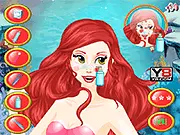Play Ariel Facial Skin Doctor free online spa game; helping Princess Ariel treat her facial skin problems; doing a makeover before a date