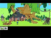 Adventure Time Saw Game free game, play puzzle adventure online, Finn saves Jake from Pigsaw, free point and click game