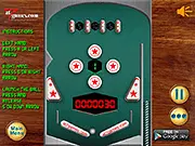 Screenshot of the 777Pinball game showing a classic arcade pinball table with a high-score display and a silver ball ready for launch.