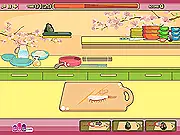 Play Dragon Roll Sushi free online cooking game, making Dragon Roll, deep frying shrimp tempura, culinary simulation game