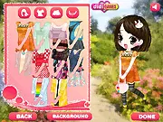 The Colorful Days 5 game screen showing Tanya modeling a chic summer dress and colorful accessories