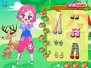 Play Angel of Mercy free dress up game online helping a kind girl choose outfits for a forest trip