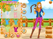 Horse Racing Fun free online dress up game featuring equestrian fashion and riding gear