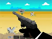 Screenshot from Achtung OMAHA 44 free online defense game, showing a German soldier firing a machine gun from a bunker at American forces landing on Omaha Beach.