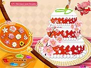 Blossom Cake Decoration free online game, designing a beautiful flower-themed cake