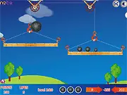 Balance Noba game screenshot showing an unbalanced scale with weights and a counterweight being added, play free online