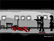 Screenshot from The Running Dead III free online horror game showing two characters, Minoa and Jass, exploring a dark, mysterious house
