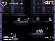 Screenshot of the brave warrior character fighting enemies in the Dragon Slayer free online dungeon RPG game