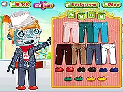 Screenshot of Cindy and her robot friend being styled in the Girl & Robot 3 free dress up online game