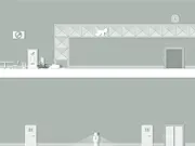 Screenshot of the Spy 2 Stealth Mission online game showing a secret agent character sneaking past a guard and laser beams