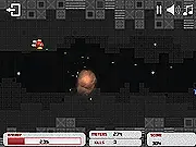 A futuristic ship flying through a neon-lit tunnel, shooting at enemy craft in the Tunnel Fission game