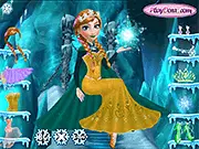 A fashionable image of the character Anna styled with a new outfit and accessories from the Anna Dress-up And More free online game.
