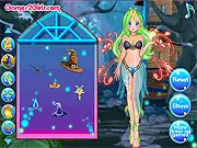 Wizard Fairy Dress Up game screenshot, Barbara the fairy, choose wings and power item, free online magic game