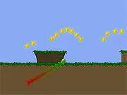 Ping online free game screenshot showing white ball, stars, and platforms