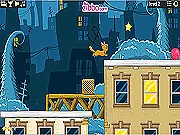 Catty free online game, cute cat chasing a ball of wool, physics puzzle adventure