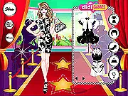 Online fashion game featuring chic monochrome outfits in black, white, and gray tones.
