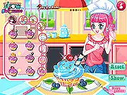 The Cake Girl free online dressup game, girl Emma preparing for a cake contest, choosing an outfit and a beautiful cake