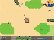 Metal Arena HD free online tank battle game screenshot, controlling a tank and collecting scrap armor in a small arena