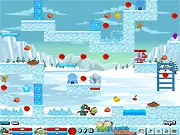 Dino Ice Age 2 Player Puzzle Platformer game screenshot, playing free online cooperative games, best dinosaur games