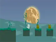 Screenshot from Poket's Mission showing the main wolf character, Poket, running across a desolate, snowy landscape during a survival mission.