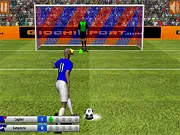 Penalty Fever 3D Italian Cup soccer game screenshot showing a player taking a penalty kick