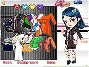 The Teen Style online game screenshot showing a girl with modern makeup and fashionable spring clothes and accessories