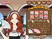 Classical Lady Makeup free online dress up game, elegant lady wearing a luxurious dress and perfect hair style