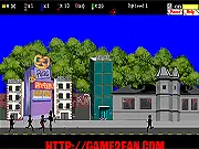 Stick Man Final Mission gameplay screen, hero stickman shooting at enemies parachuting and sniping from buildings, Play Free Online Stick Man Game