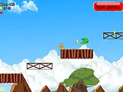 Pou Flip Flop Adventure free online platformer game collect coins avoid spiders