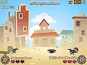 Golden Duel gameplay screenshot, two Western cowboys preparing for a high-noon duel, Play Free Online Shooter Game
