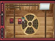 Henry's Zeppelin game screenshot showing the character Henry running through the damaged interior of a falling airship with exposed mechanical parts