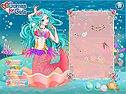 Play Lovely Ocean Mermaid free online dress-up game, styling a mermaid with a fancy gown and accessories for an underwater party