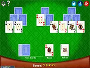 TriPeaks Solitaire card game screenshot, play free online TriPeaks, classic card game