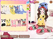Emma and her friend preparing for a secrets-filled slumber party in the Mood Diary 3 free online game
