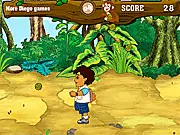 Diego Balls free online avoidance game screenshot, character Diego dodging bouncing balls, survival challenge game