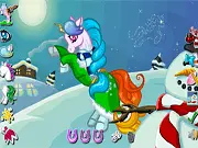 Sweet Winter Pony dress up game online free, stylish pony wearing winter fashion and accessories