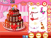 Blossom Wedding Cake Designer free online game screenshot, cake decorating simulation, wedding cake with flowers