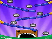 Bounzies free online physics puzzle game thumbnail, shooting limited balls, ricochet strategy game