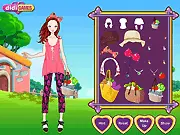 Young Housewife free online house cleaning game screenshot, showing Lisa tidying a messy living room.