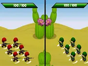 The main menu showing a strategic map and military units in Warfare Squad online game