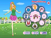 Showy Flowers Girl free dress up game, spring floral fashion online, romantic look game on PlayArcadeHub