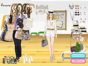 Hat Fashion free online dress up game screenshot, character wearing an autumn hat with brim and stylish accessories