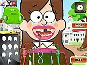 Mabel and Dipper At The Dentist free online game, Gravity Falls care game thumbnail, remove cavities and whiten teeth