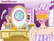 Play Celebrity Fan's Facial and Dress Up free online game, preparing Violet for a rock band concert