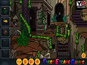 Princess Turned Serpent Escape free online game screenshot, solving puzzles to escape a decrepit garage with zombies