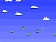 Free online precision platformer game Kubik, a highly challenging skill game where a small cube must land on tiny platforms