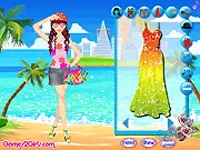 Coast Travel free online dress up game, summer fashion game, Lisa on beach vacation
