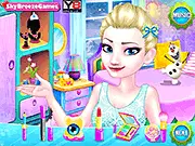 Play Elsa in High School online free dress up game, styling Elsa with modern outfits and makeup