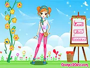 Spring Girl Dressup free online game, colorful fashion game, dress up for spring, sunny day outfit